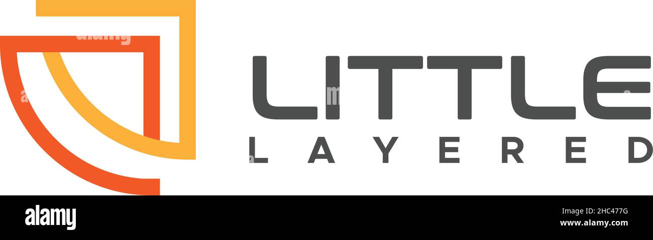 Design moderno POCO STRATIFICATO futuro logo design Illustrazione Vettoriale