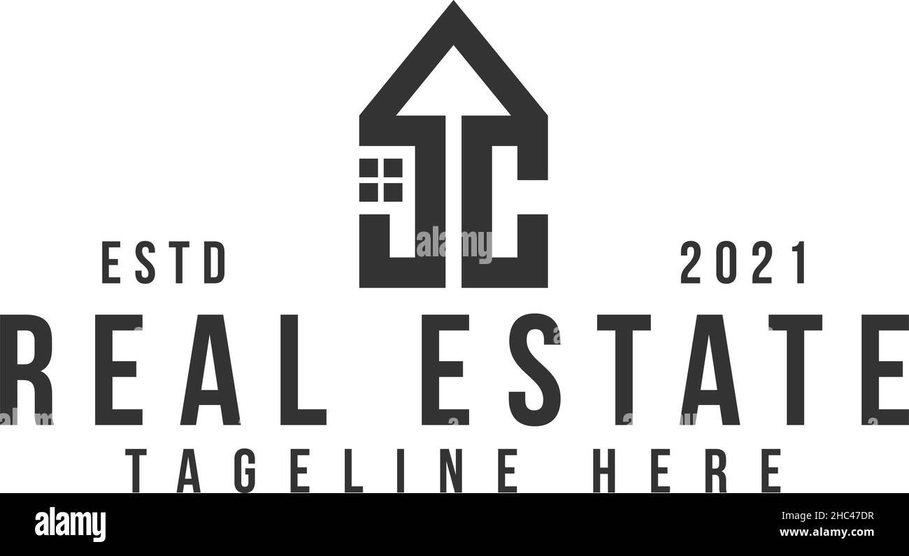 Design moderno IMMOBILIARE casa logo design Illustrazione Vettoriale