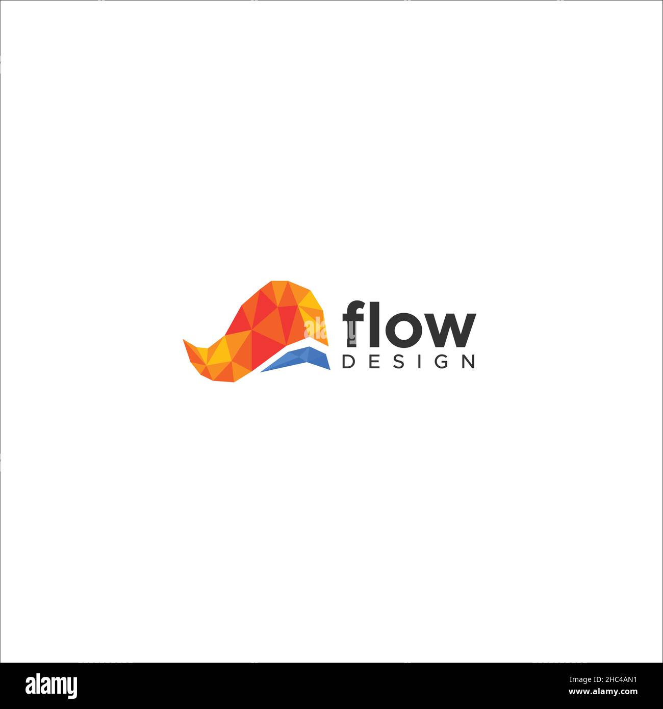 Design a FLUSSO colorato e moderno con logo stream Illustrazione Vettoriale