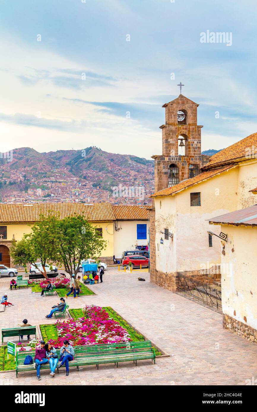 Piazza San Blas, Cusco, Perù Foto Stock
