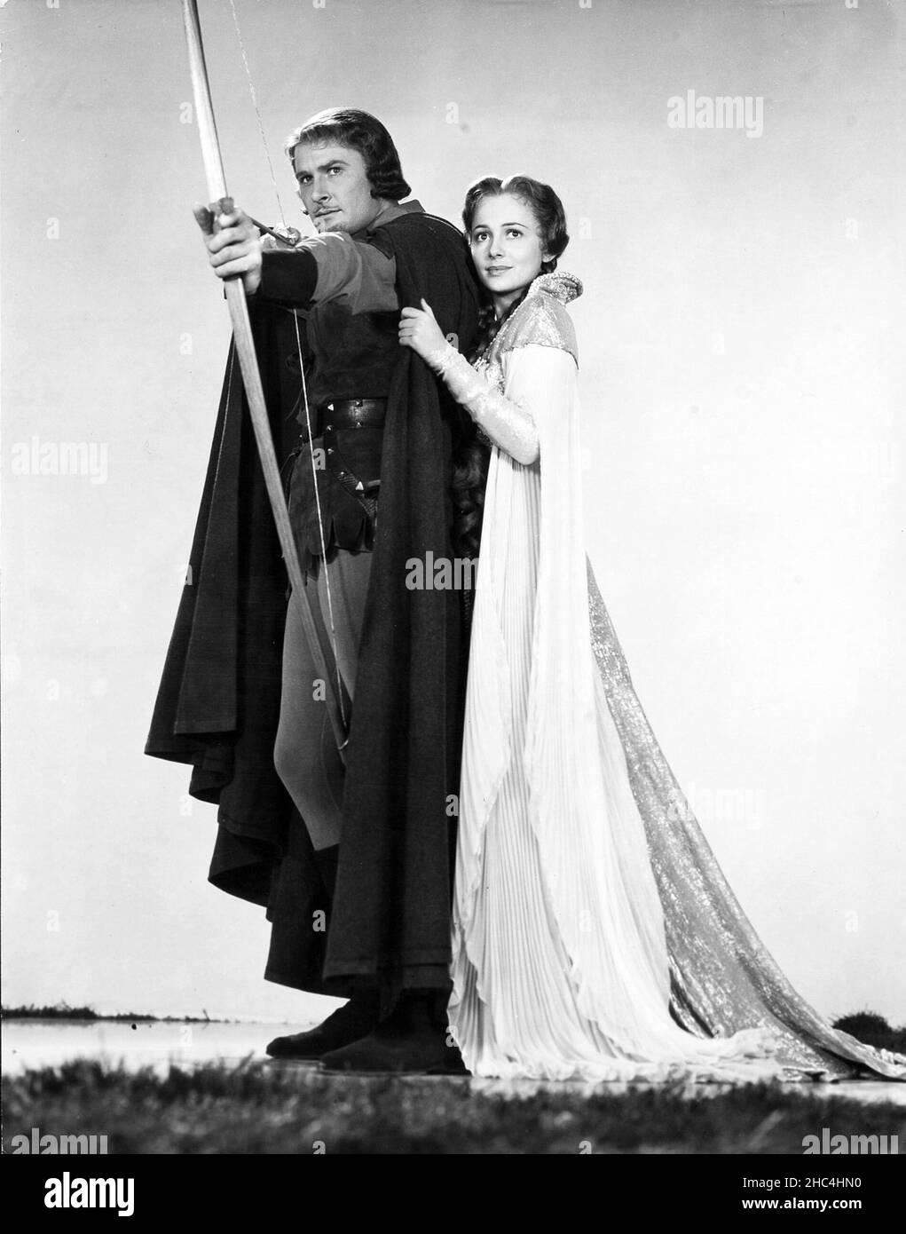 OLIVIA DE HAVILLAND e ERROL FLYNN nelle AVVENTURE DI ROBIN HOOD (1938), diretto da MICHAEL CURTIZ e WILLIAM KEIGHLEY. Credit: WARNER BROTHERS / Album Foto Stock