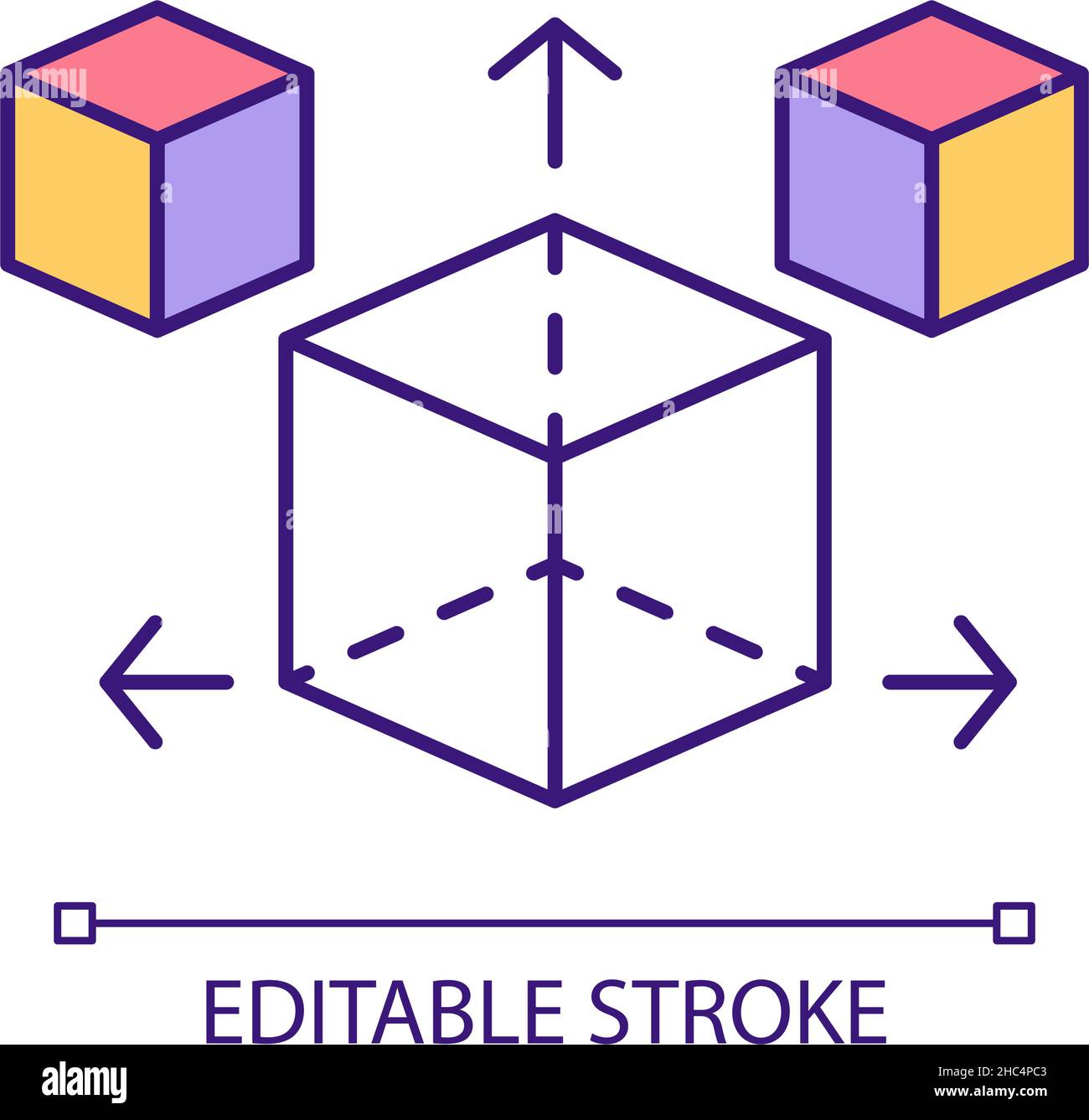 Icona del colore RGB per la modellazione della simulazione Illustrazione Vettoriale