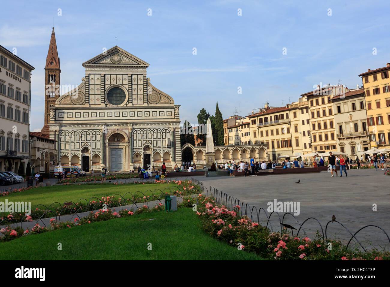 La basilica e il chiostro di Santa Maria Novella. Un convento fondato dall'Ordine Domenicano. Firenze. Italia. Foto Stock