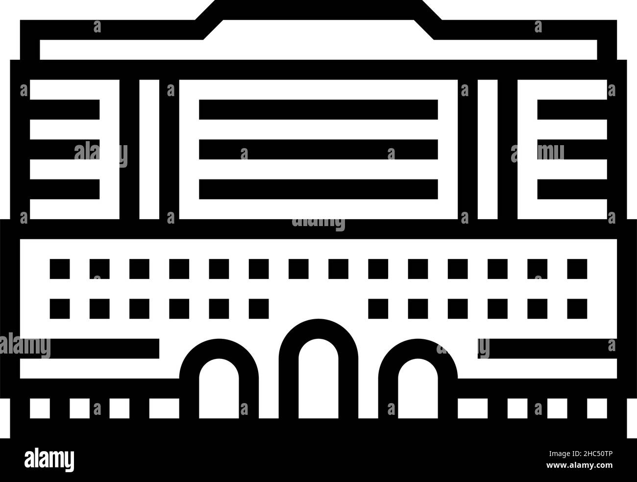 illustrazione vettoriale dell'icona della linea centrale commerciale Illustrazione Vettoriale