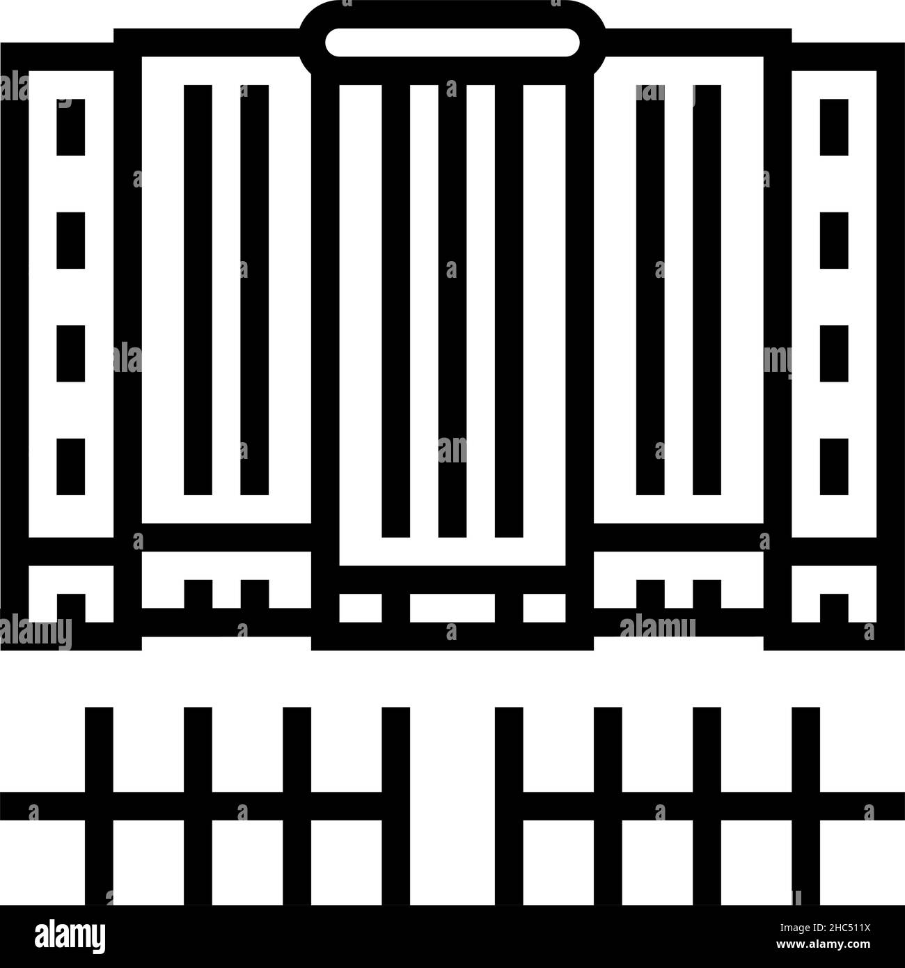 illustrazione vettoriale dell'icona della linea del centro commerciale Illustrazione Vettoriale