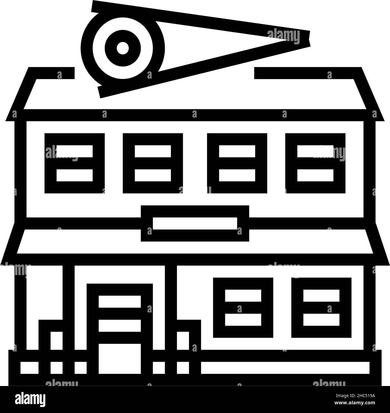 illustrazione vettoriale dell'icona della linea di ristoranti di sushi Illustrazione Vettoriale