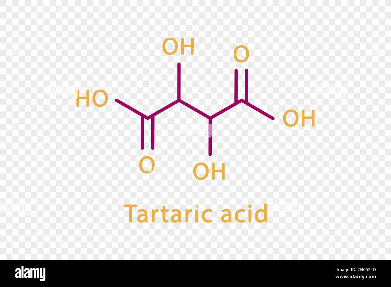Struttura Molecolare Dell'acido Tartarico. Acido Tartarico Formula