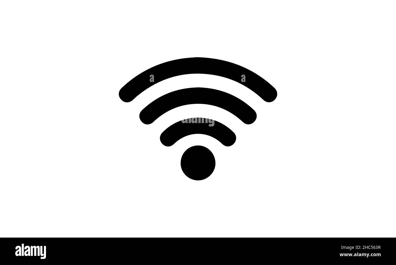 Wireless, connessione a Internet, icona del segnale di rete, disegno di illustrazione vettoriale piatto wifi Illustrazione Vettoriale