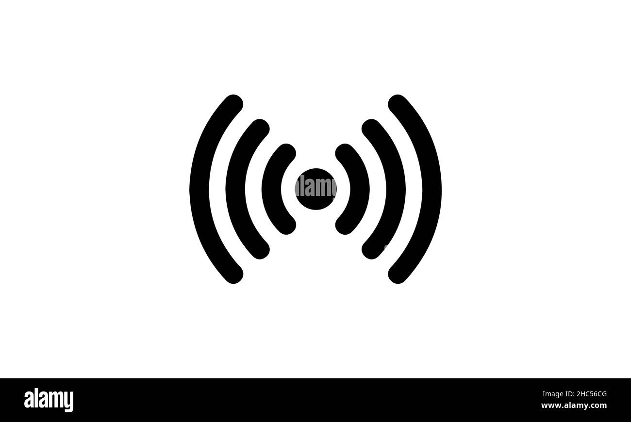 Wireless, connessione a Internet, icona del segnale di rete, disegno di illustrazione vettoriale piatto wifi Illustrazione Vettoriale