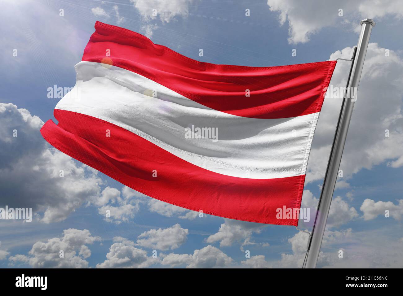 Bandiera dell'Austria, repubblica d'austria Foto Stock