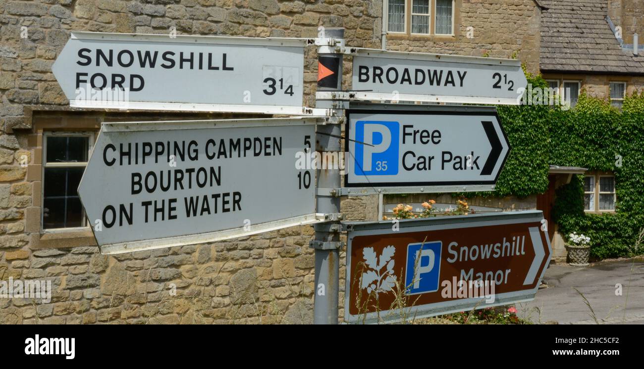 L'attraente villaggio Cotswold di Snowshill, Gloucestershire Foto Stock