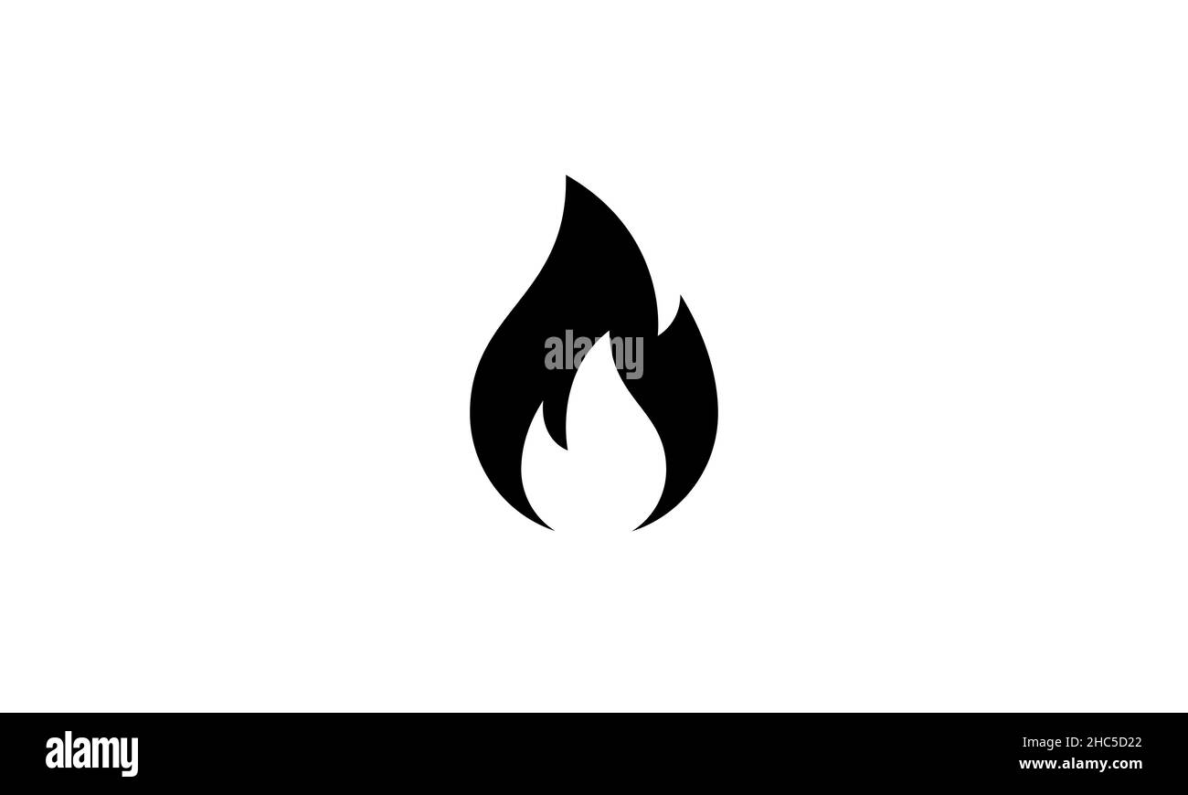 Cartello antincendio. Fuoco fiamma icona isolato su sfondo bianco. Illustrazione vettoriale Illustrazione Vettoriale