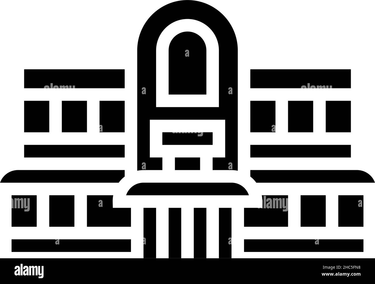 ristorante caffetteria edificio glifo icona illustrazione vettoriale Illustrazione Vettoriale