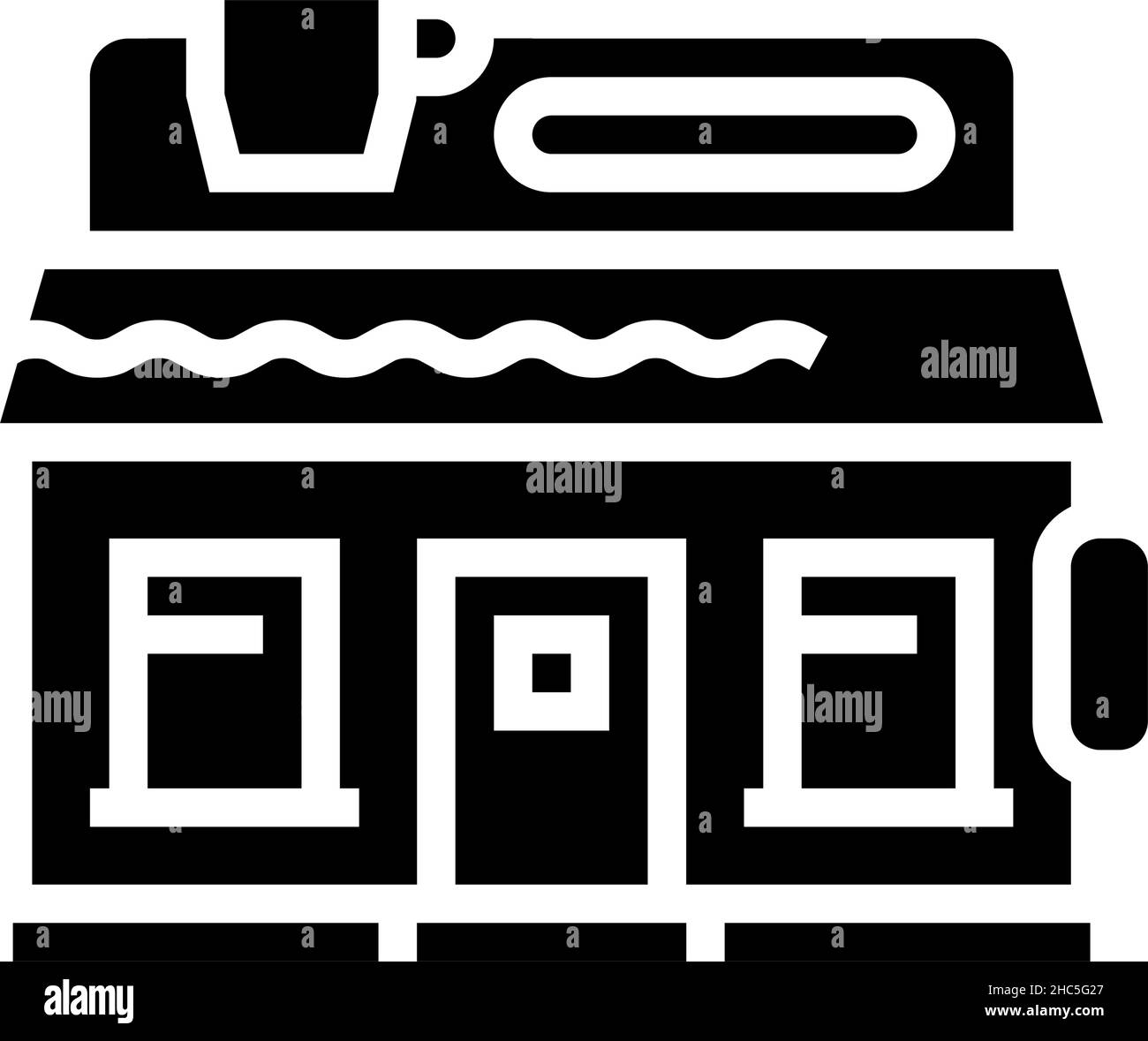 illustrazione vettoriale dell'icona glyph del bar Illustrazione Vettoriale