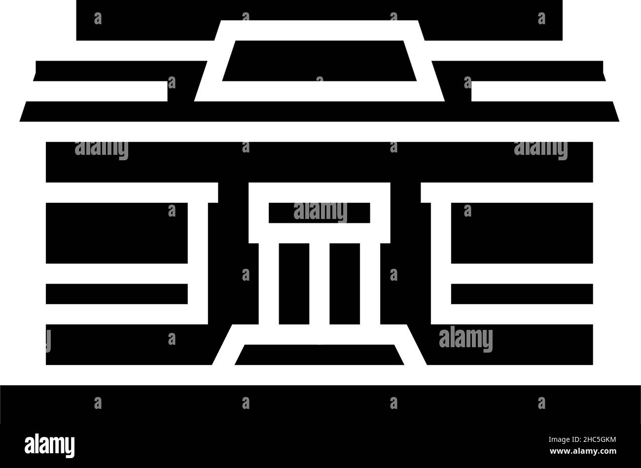 ristorante caffetteria edificio glyph icona vettore illustrazione Illustrazione Vettoriale