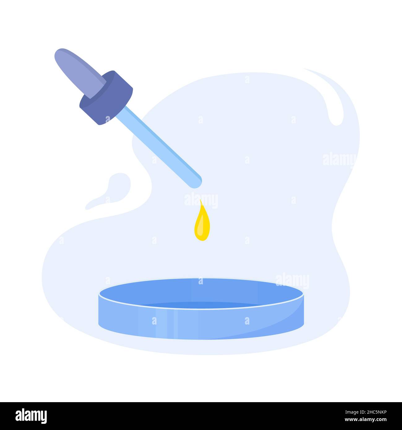 Capsula di Petri con pipetta, illustrazione Foto Stock