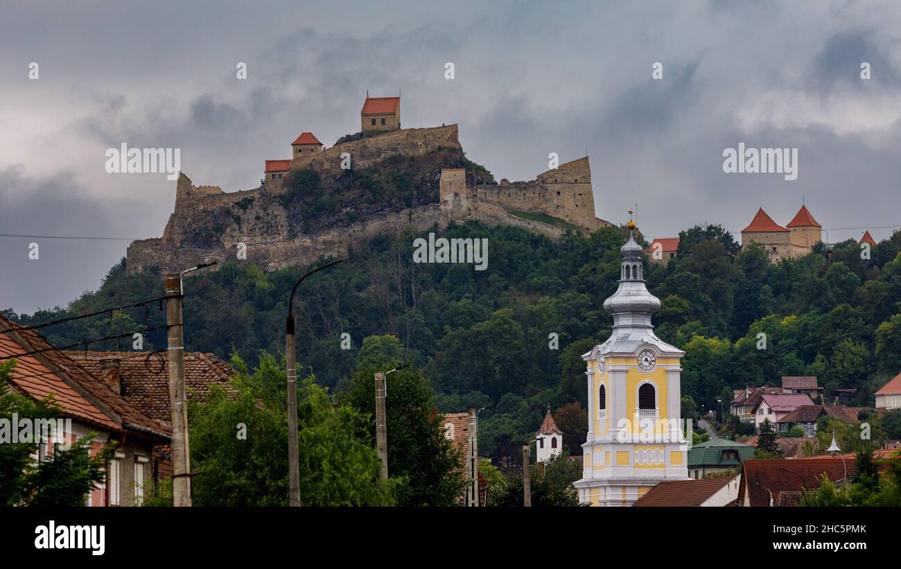 Il castello di Rupea in Romania Foto Stock