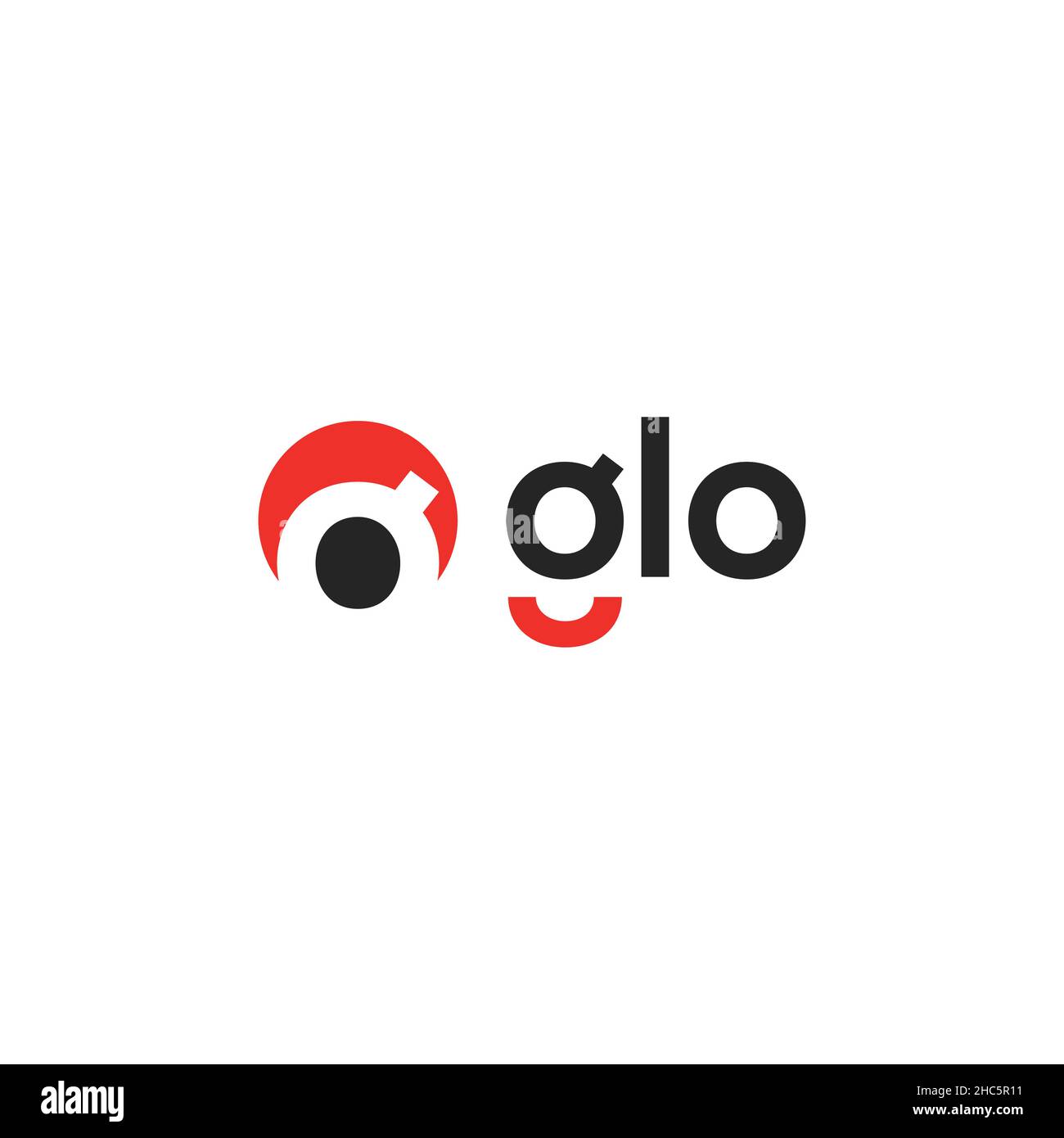 Design semplice e minimalista con logo GLO Illustrazione Vettoriale