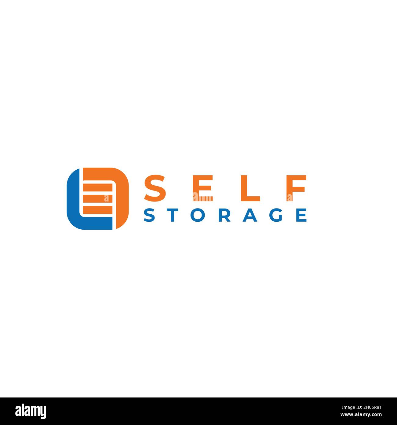 Design semplice e moderno CON logo SELF-STORAGE Illustrazione Vettoriale