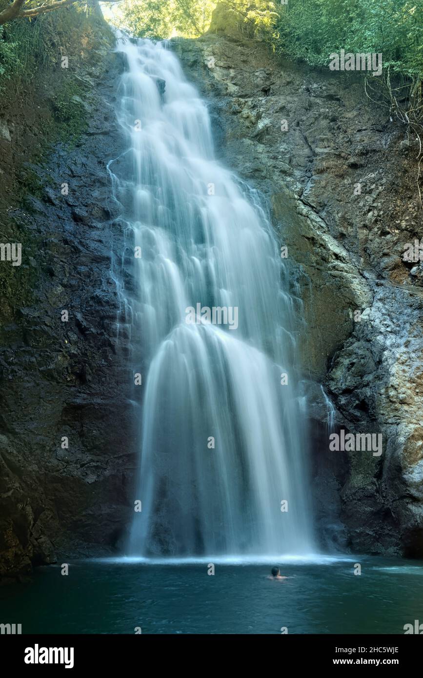 Goditi le cascate di Montezuma Waterfall, Puntarenas, Costa Rica Foto Stock