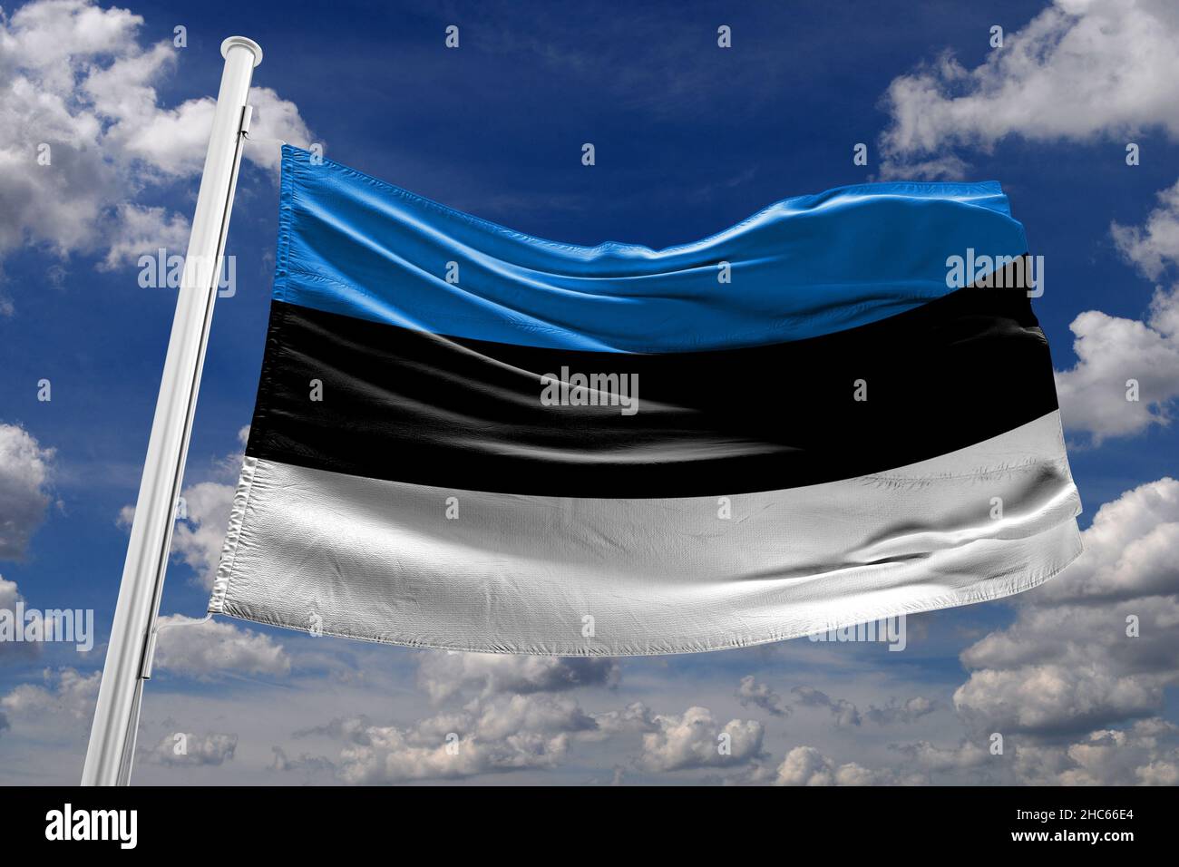 Bandiera dell'Estonia Paese scandinavo Foto Stock