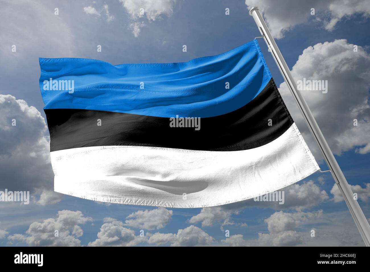 Bandiera dell'Estonia Paese scandinavo Foto Stock