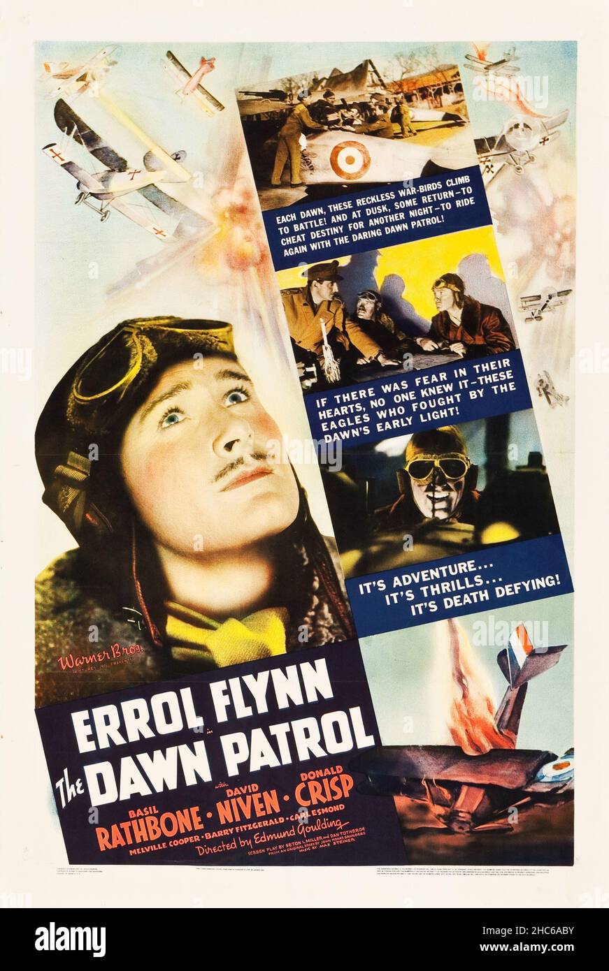 ERROL FLYNN ALL'ALBA PATROL (1938), diretto DA EDMUND GOULDING. Credit: WARNER BROTHERS / Album Foto Stock