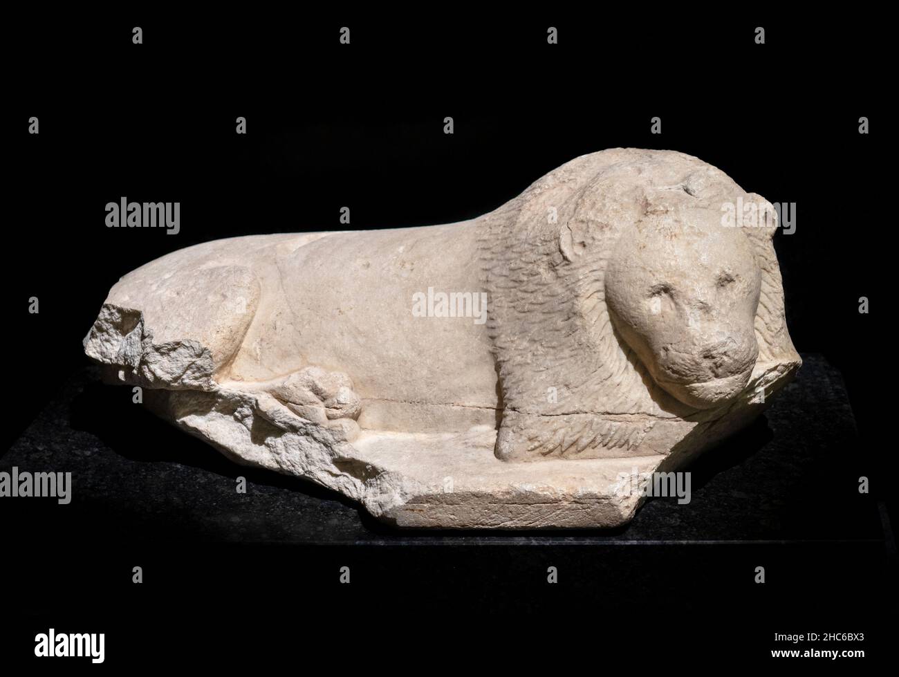 Statua di marmo di un leone. Foto Stock