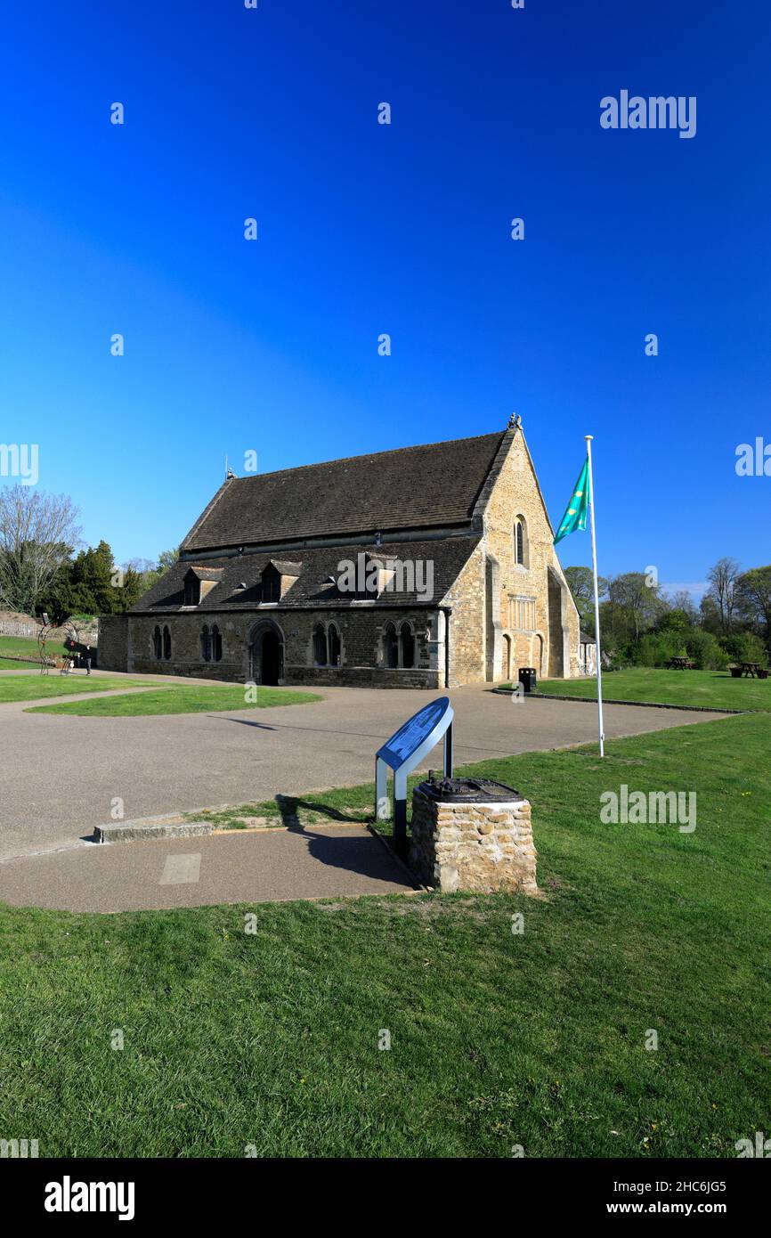 Estate vista del castello di Oakham, città mercato di Oakham, Rutland County, England, Regno Unito Foto Stock