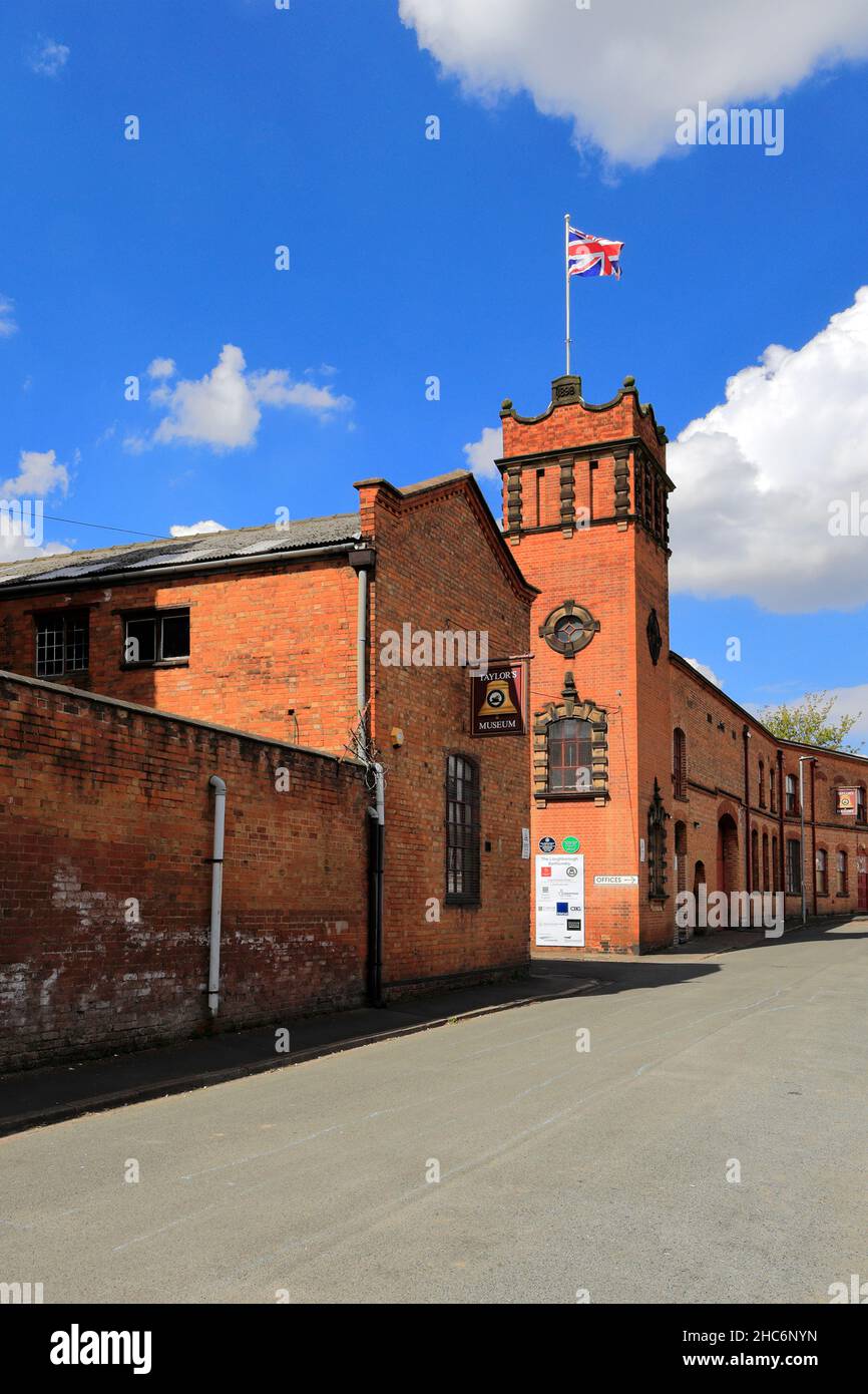 La fonderia e museo di campane John Taylor and Co, Loughborough Market Town, Leicestershire, Inghilterra Foto Stock