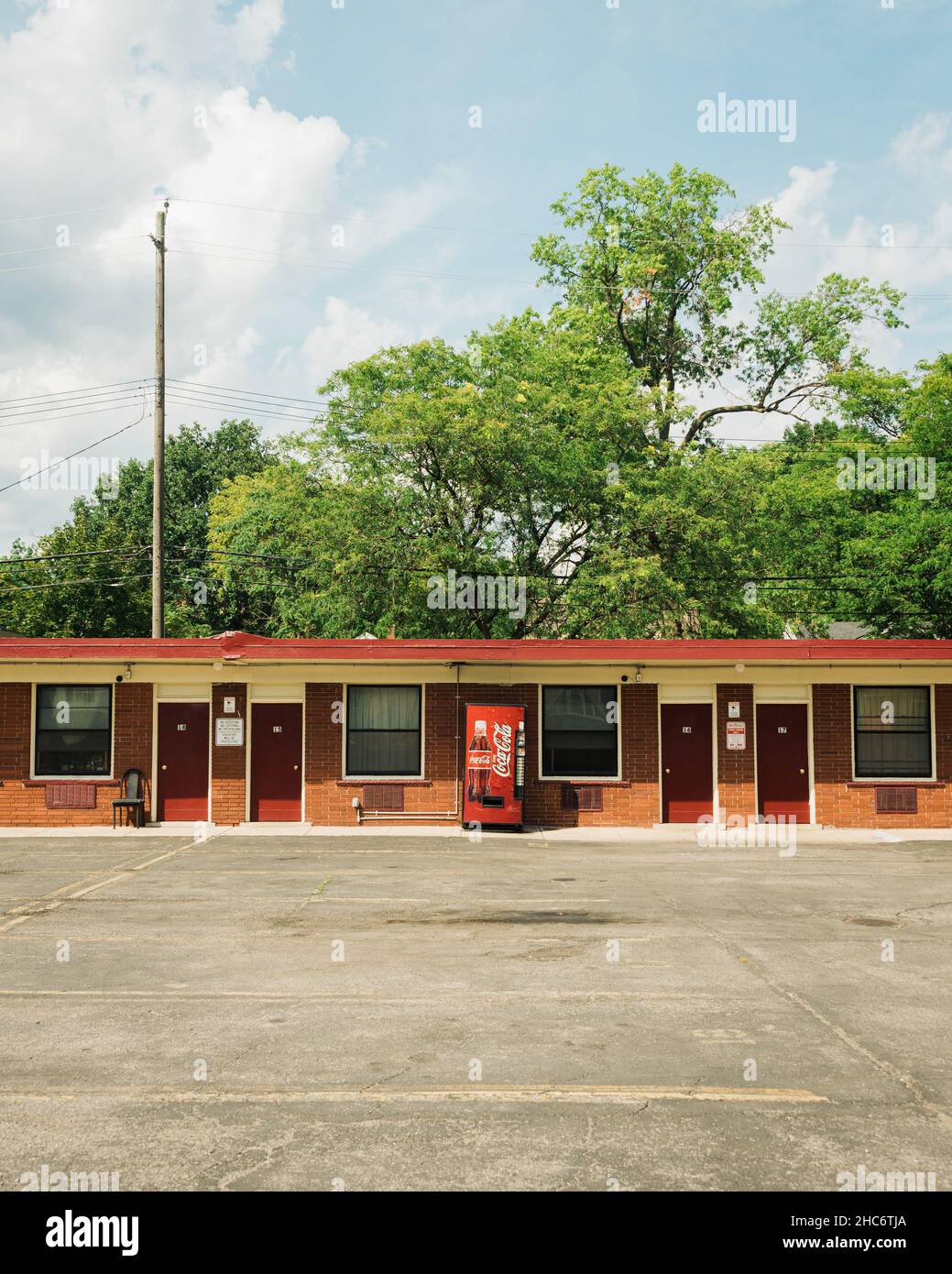 8 Wood Motel a Ferndale, vicino a Detroit, Michigan Foto Stock