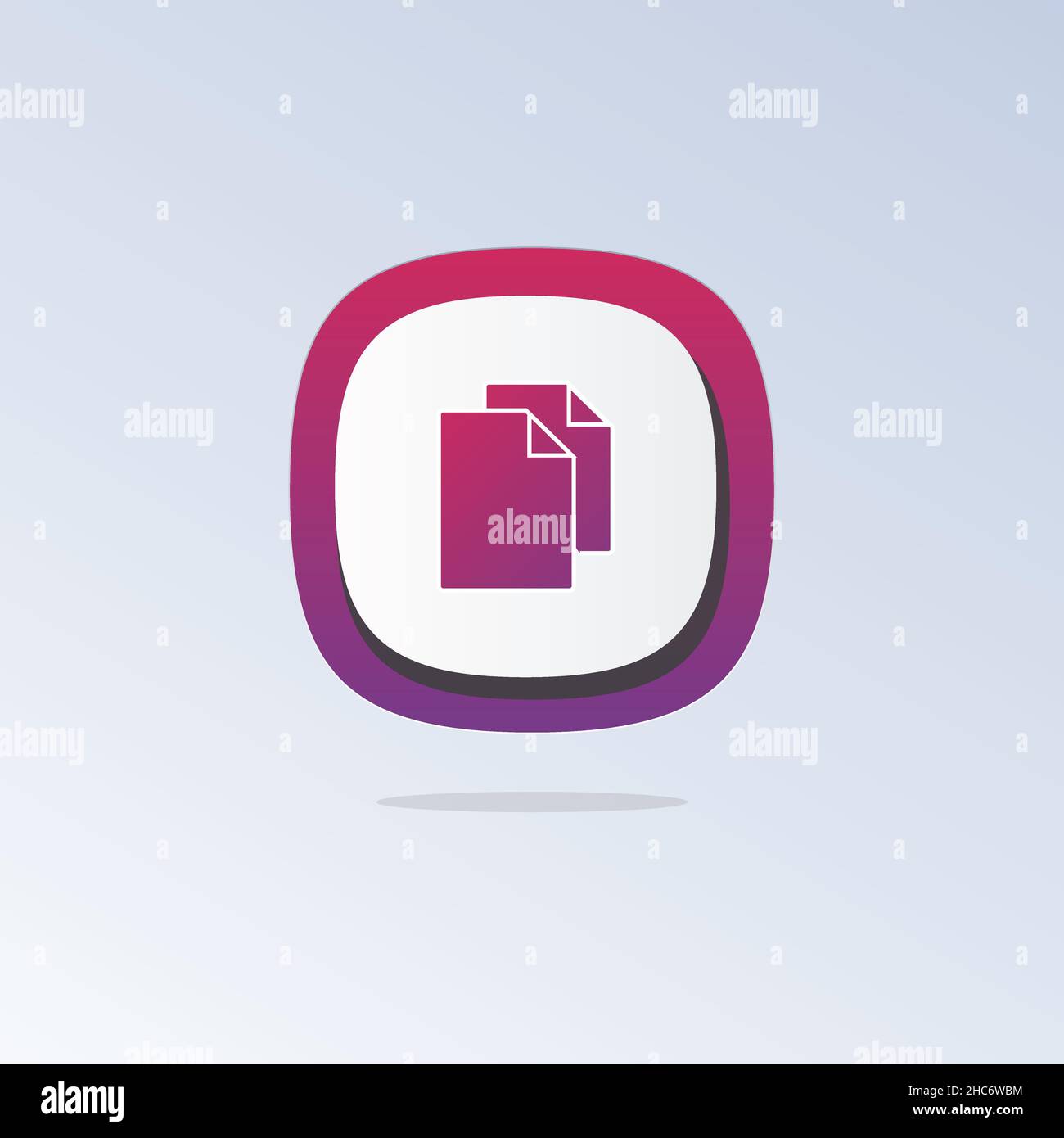 File, documento 3D icona. File, documento, Stampa. Icone web, logo, pulsante. 3D illustrazioni vettoriali. Concetto per favicon, icona app, banner Web, logo Illustrazione Vettoriale