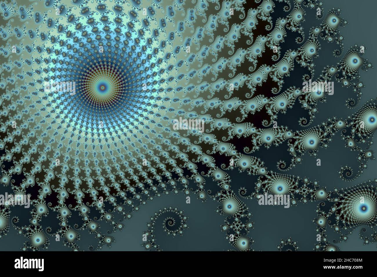 Bella zoom nell'infinito matematico mandelbrot set frattale Foto Stock