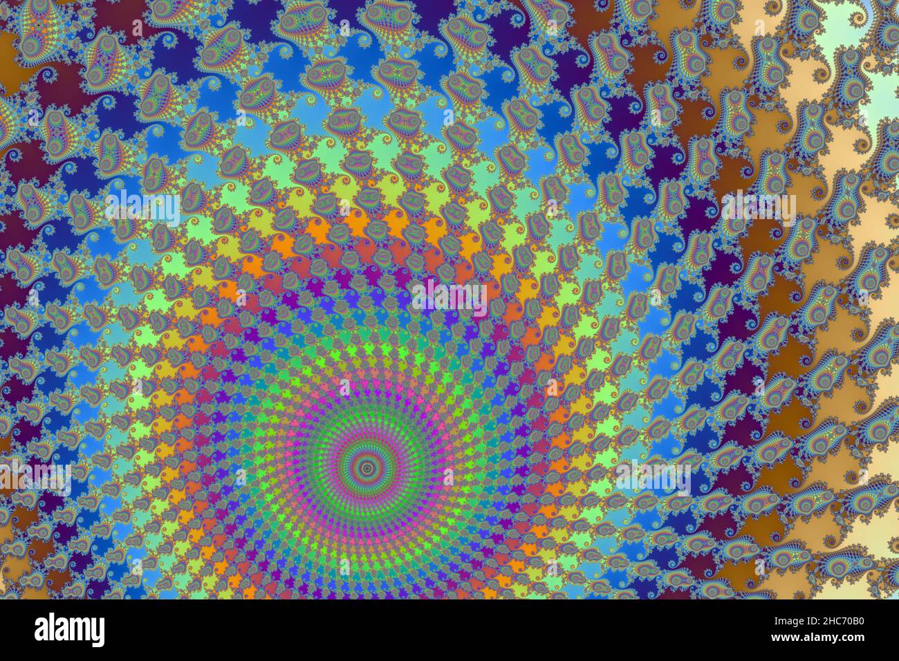 Bella zoom nell'infinito matematico mandelbrot set frattale Foto Stock