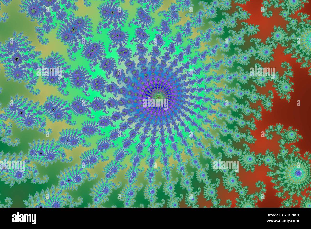 Bella zoom nell'infinito matematico mandelbrot set frattale Foto Stock