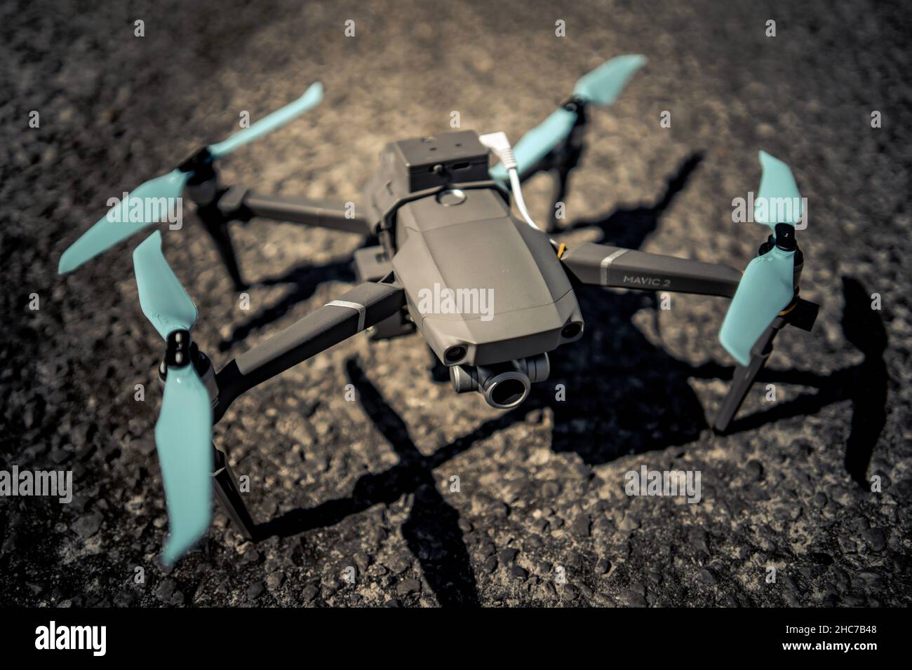 Drone telecomandato con telecamera Foto Stock