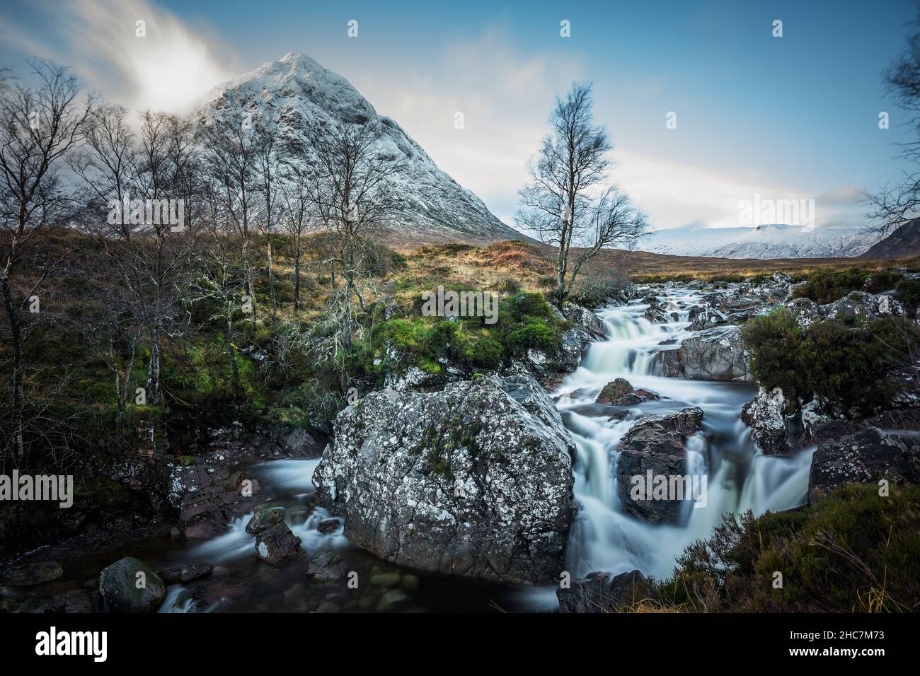 glen etive highlands scozzesi Foto Stock