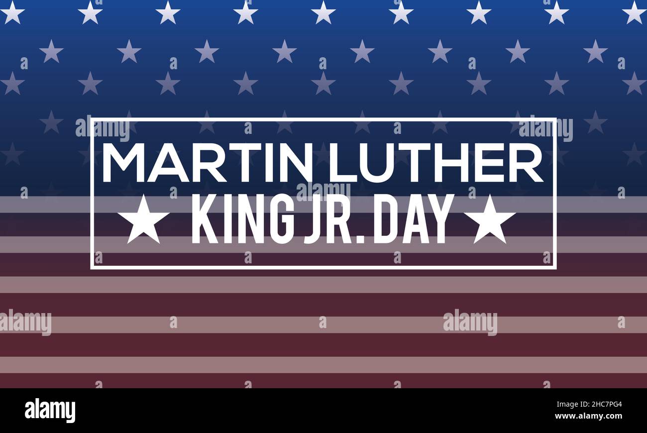 Gennaio 17 - MLK Day. Design per Martin Luther King Jr. Day. Illustrazione del vettore di consapevolezza per banner, poster, maglietta, cartoncino. Illustrazione Vettoriale