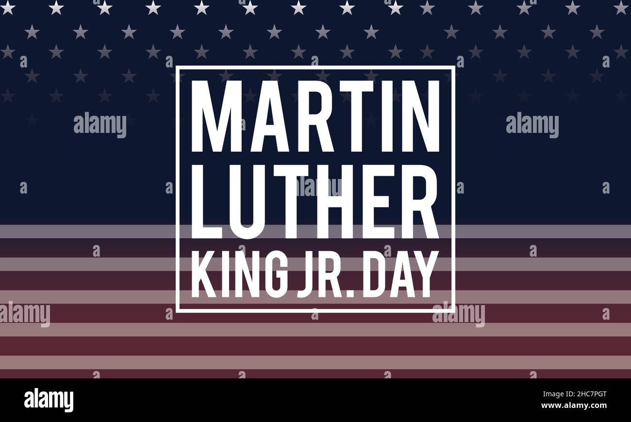 Gennaio 17 - MLK Day. Design per Martin Luther King Jr. Day. Illustrazione del vettore di consapevolezza per banner, poster, maglietta, cartoncino. Illustrazione Vettoriale