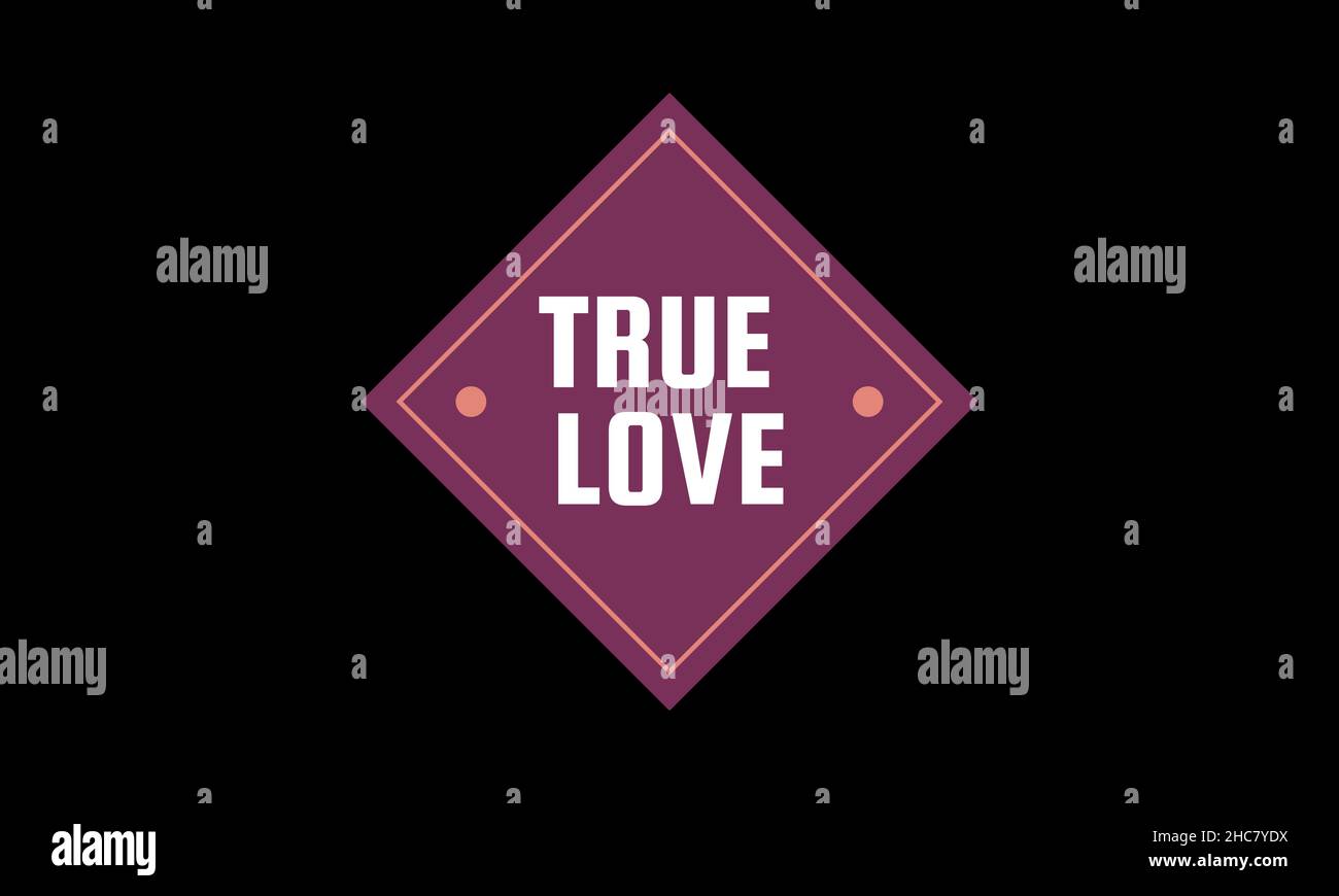 Vero amore in cubo shapeicon astratto monogramma vettore modello logo Illustrazione Vettoriale