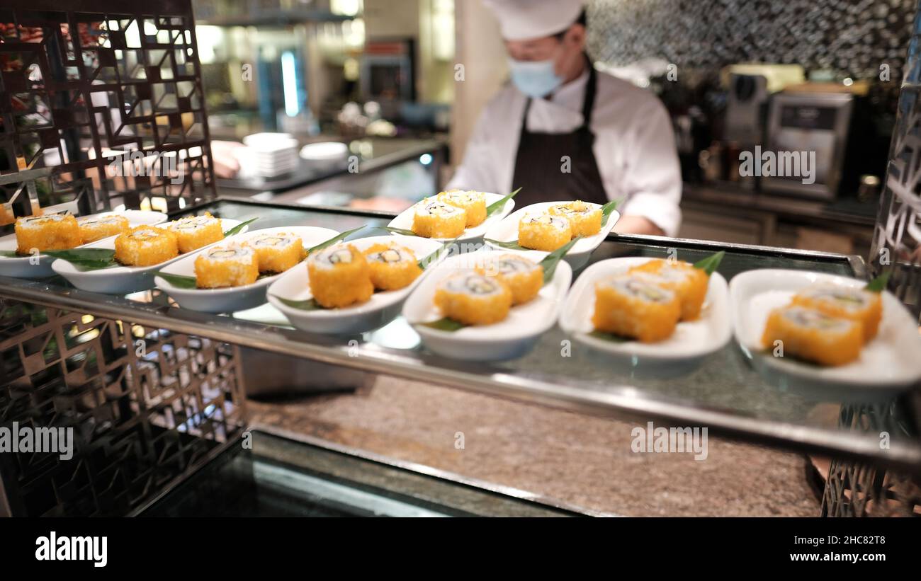 InterContinental Bangkok espresso Cafe International Lunch buffet Foto Stock