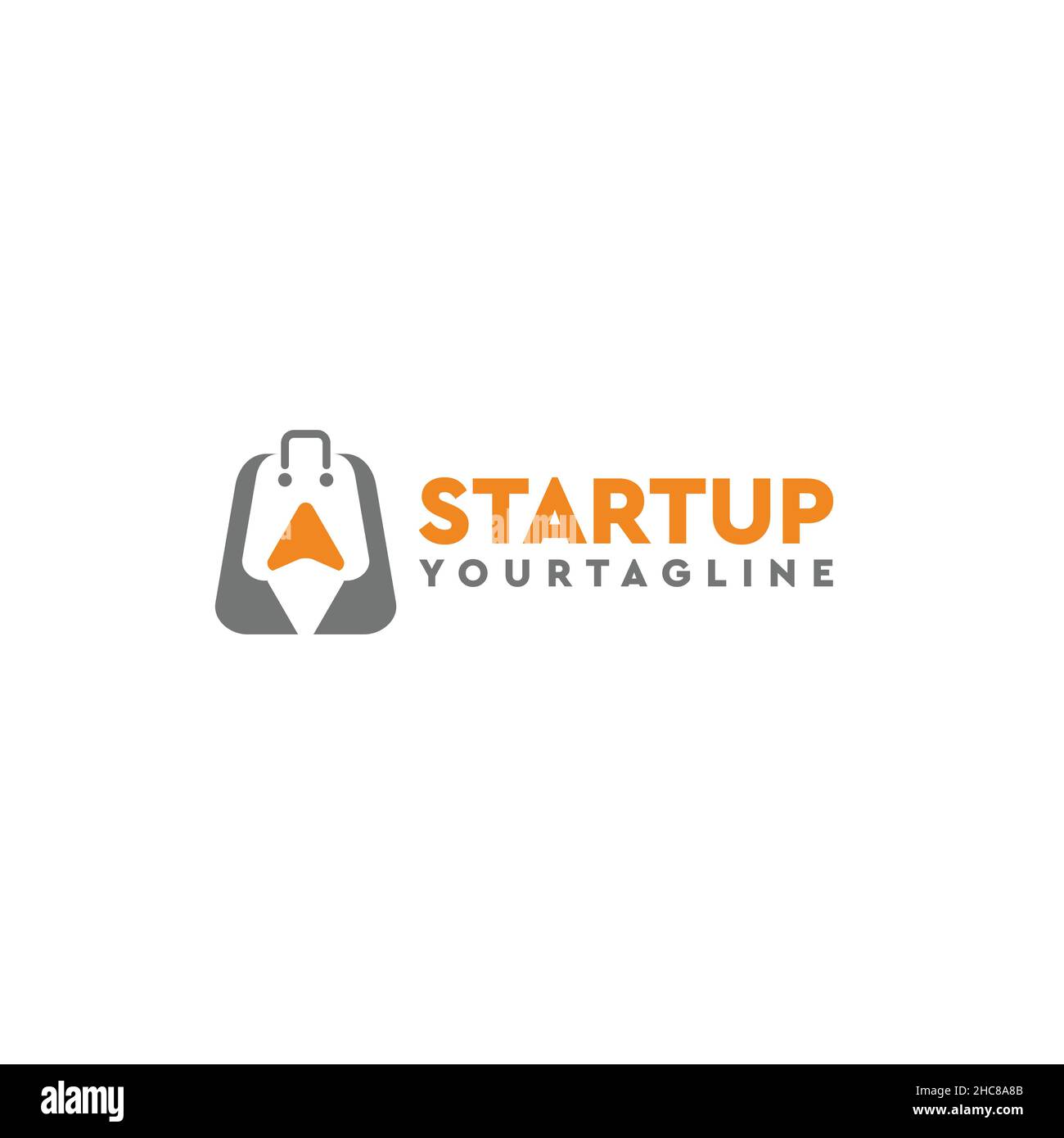 Design moderno, design piatto, logo Simple Startup Illustrazione Vettoriale