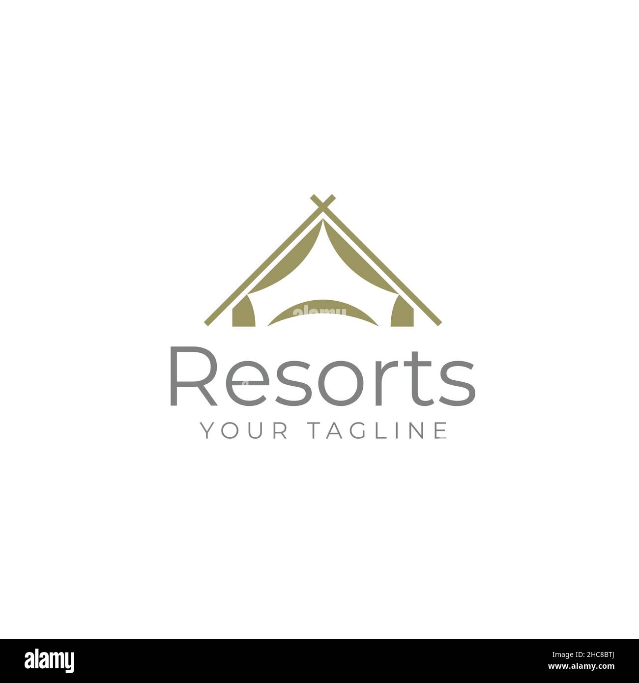 Design minimalista e semplice del Resort Illustrazione Vettoriale