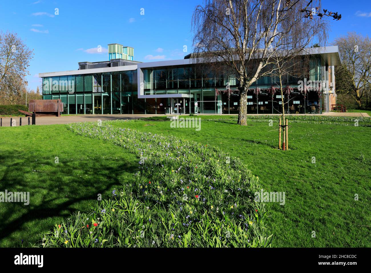 The Key Theatre, Peterborough Embankment, Peterborough City, Cambridgeshire, Inghilterra, REGNO UNITO Foto Stock