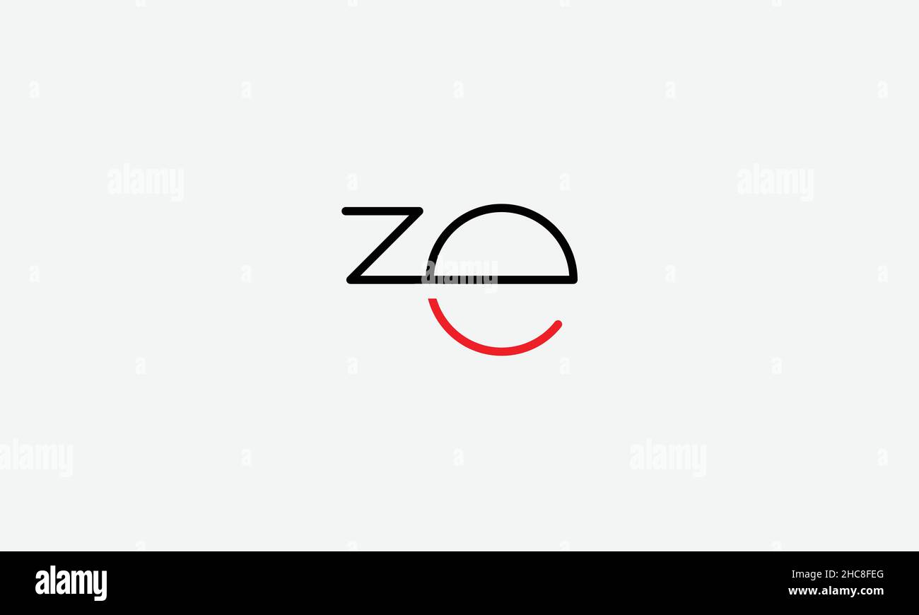Logo ZE EZ Z e Vector Illustrazione Vettoriale