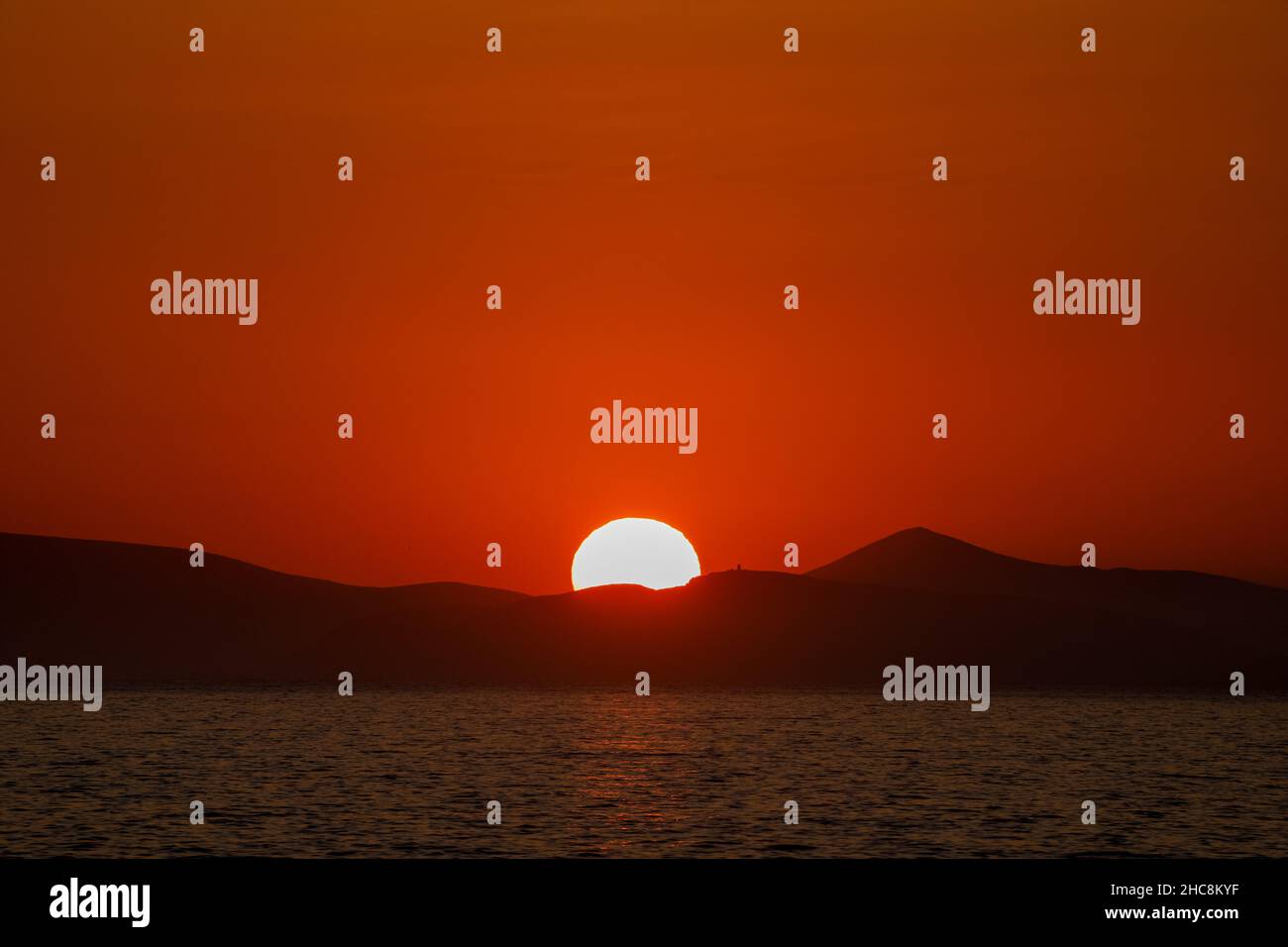Tramonto sulle montagne della penisola di Dingle, Contea di Kerry, Irlanda Foto Stock