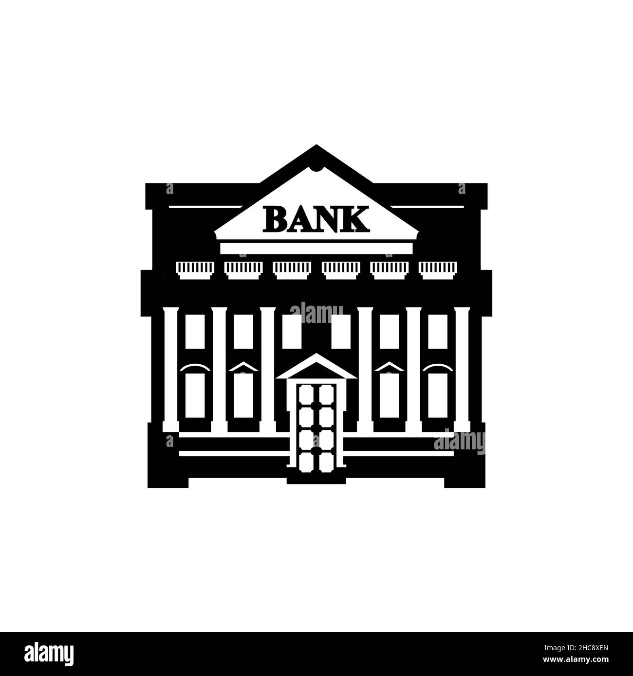 Simbolo dell'icona della banca. Simbolo della casa di banca. Illustrazione del vettore Illustrazione Vettoriale