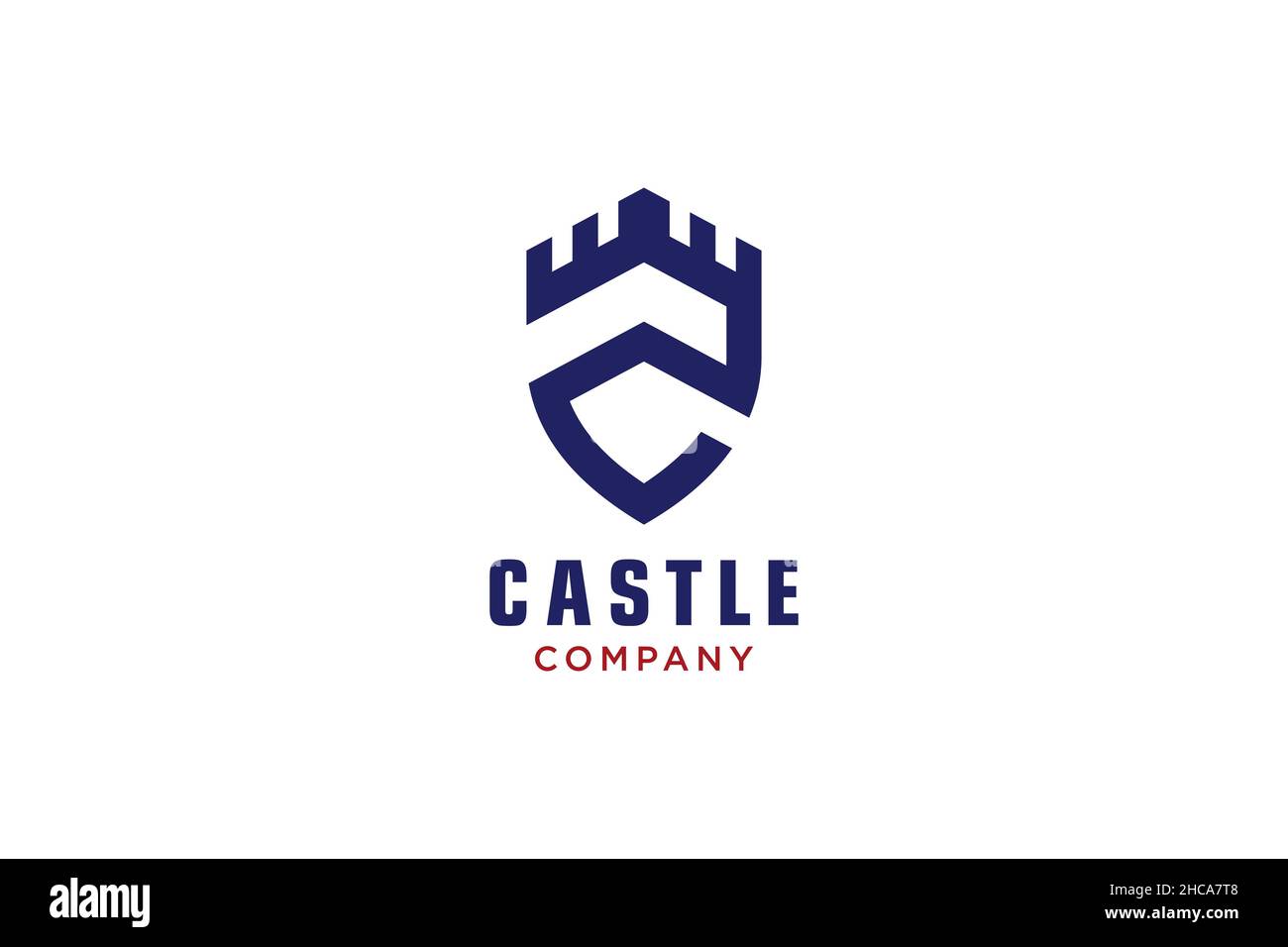 Scudo creativo con castello e logo Z iniziale, logo Vector. Illustrazione Vettoriale