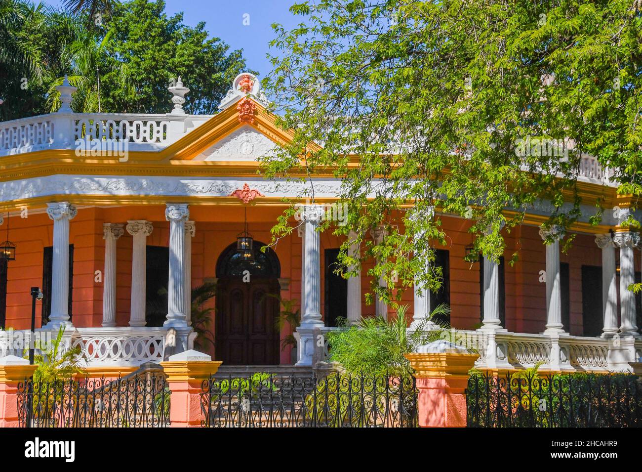 Residenza coloniale, Paseo De Montejo, Merida Messico Foto Stock