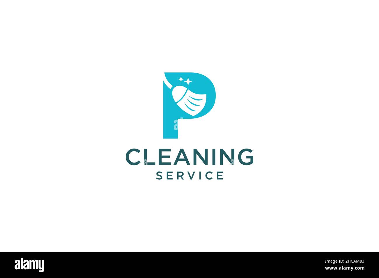 Lettera P per pulizia servizio pulito manutenzione per dettagli auto, case logo icona vettore. Illustrazione Vettoriale